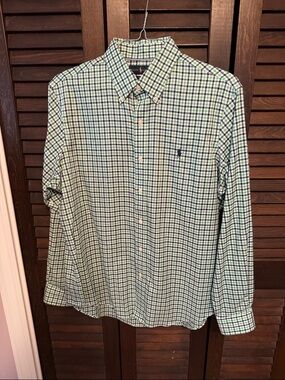 Polo by Ralph Lauren Green and Navy Check Button-Down Shirt